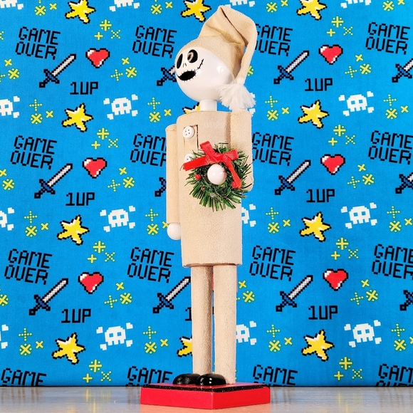 Disney Nightmare Before Christmas Pajama Jack 12" Wooden Advent Nutcracker New - Picture 6 of 10